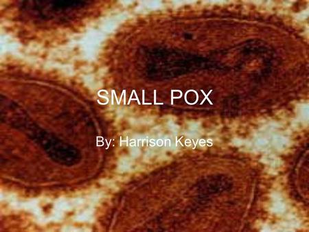 SMALL POX By: Harrison Keyes. WHAT Small pox, know as Variola Major and Variola Minor to the latins. Small pox can be found in small blood vessels of.