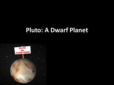 Pluto: A Dwarf Planet. Pluto Pluto is the smallest planet in the Solar System. It was found to be a dwarf planet. Scientist say that Pluto is not a planet.