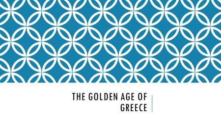 THE GOLDEN AGE OF GREECE. The Power of Greek Myths and Legends  Trojan War- War fought between the Greeks and the people of Troy.  Gods and goddesses.