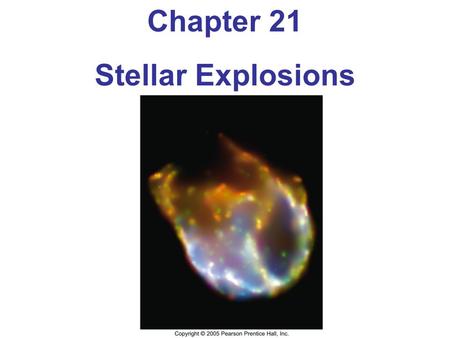 Chapter 21 Stellar Explosions. 21.1 Life after Death for White Dwarfs A nova is a star that flares up very suddenly and then returns slowly to its former.