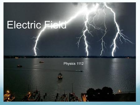 Electric Field Physics 1112. Overview Properties of Electric Charges Charging Objects by Induction Coulomb’s Law The Electric Field Electric Field Lines.