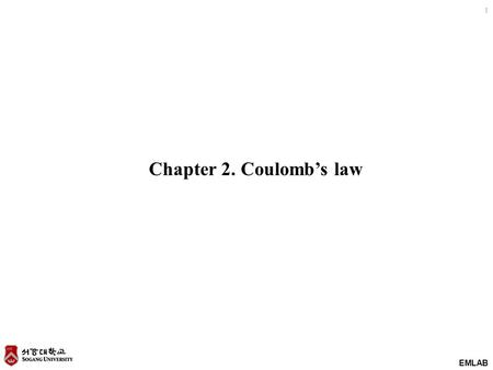 Chapter 2. Coulomb’s law.