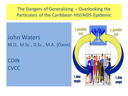 The Dangers of Generalizing – Overlooking the Particulars of the Caribbean HIV/AIDS Epidemic John Waters M.D., M.Sc., D.Sc., M.A. (Oxon) COIN CVCC.