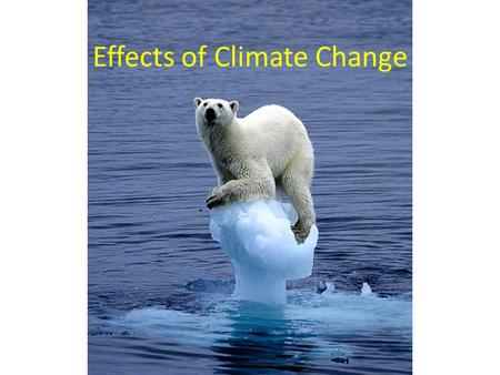 Effects of Climate Change. In groups, brainstorm – a list of different severe weather that has been seen as a result of climate change – Social and political.