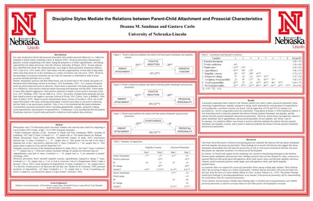 Table 2. Correlations and descriptive statistics Discipline Styles Mediate the Relations between Parent-Child Attachment and Prosocial Characteristics.