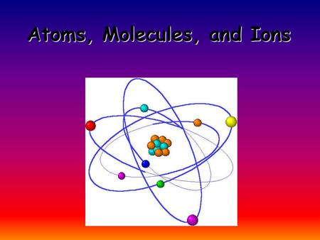 Atoms, Molecules, and Ions Chemistry Timeline #1 B.C. 400 B.C. Demokritos and Leucippos use the term atomos” 1500's  Georg Bauer: systematic metallurgy.