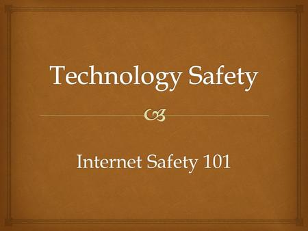 Internet Safety 101.  Potential Dangers  Social Networks  Online Gaming  Sexting  Pornography  Texting & Driving.