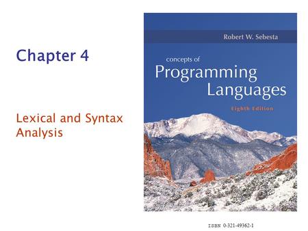 Lexical and Syntax Analysis
