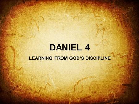 LEARNING FROM GOD’S DISCIPLINE