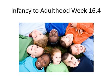 Infancy to Adulthood Week 16.4. Today’s objectives To understand Marcia’s 4 Identity states. To be able to apply the identity states to different case.