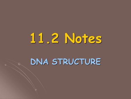 11.2 Notes DNA STRUCTURE. What is DNA? Deoxyribonucleic acid = DNA Deoxyribonucleic acid = DNA Heritable genetic information Heritable genetic information.