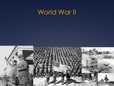 World War II. Payback Time  The Germans were ordered to pay back a huge sum of money for WWI, what was this called?  War reparations.  What did Germany.