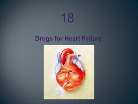 Drugs for Heart Failure 18. 1.Identify the major risk factors that accelerate the progression to heart failure. 2.Relate how the classic symptoms associated.