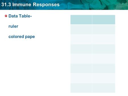 31.3 Immune Responses Data Table- ruler colored pape.