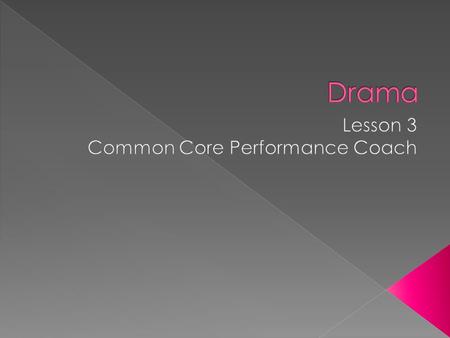 Lesson 3 Common Core Performance Coach