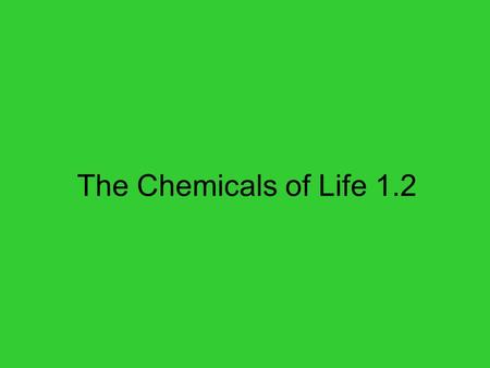 The Chemicals of Life 1.2. Why study Carbon? All living things are made of cells Cells –~72% H 2 O –~3% salts (Na, Cl, K…) –~25% carbon compounds –carbohydrates.