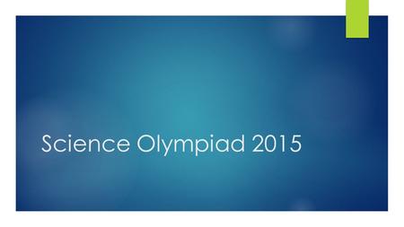 Science Olympiad 2015.