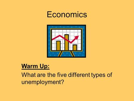Economics Warm Up: What are the five different types of unemployment?
