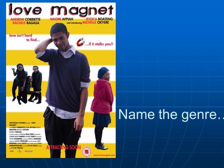 Name the genre….. Name the genre…. Learning Objective Develop understanding of Genre in preparation for q1(b) of summer exam.