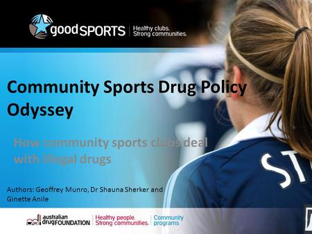 Community Sports Drug Policy Odyssey