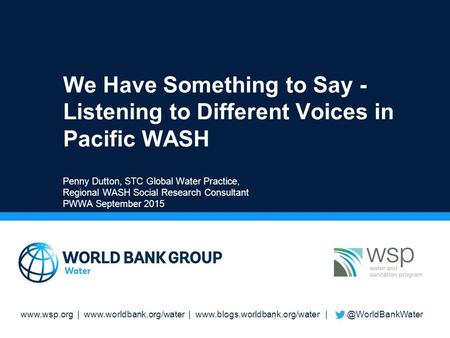|  |  We Have Something to Say - Listening to Different Voices in Pacific.