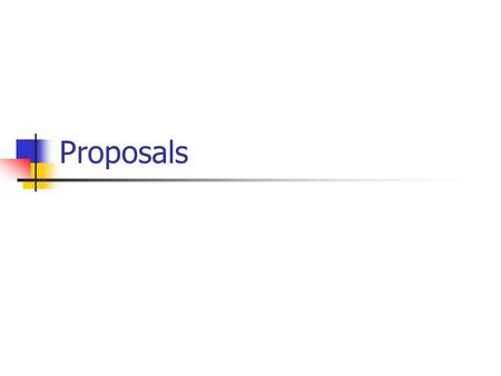 Proposals. Introducing the Problem Depending on what your readers know Explain how the problem came to be Explain what attempts have been made to solve.