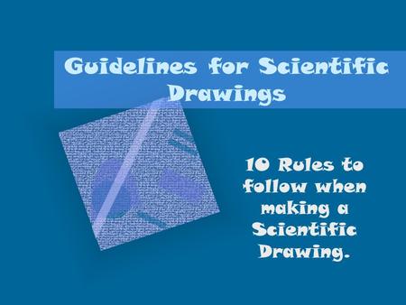 Guidelines for Scientific Drawings