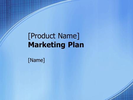 [Product Name] Marketing Plan [Name]. Market Summary Target market review – unsatisfied needs/demand Life cycle of product in demand Early Adopters/ Pioneers.