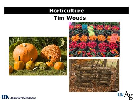 Tim Woods Horticulture Agricultural Economics. U.S. Produce Farm Cash Receipts Source: Vegetable & Melons Situation and Outlook, ERS, 2010.