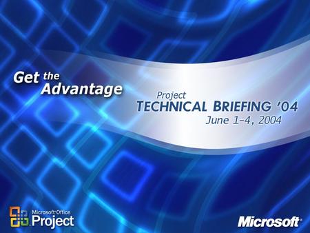 Designing a Scalable Enterprise Project Management Architecture Ken Toole Platform Test Manager MS Project Microsoft Corporation.