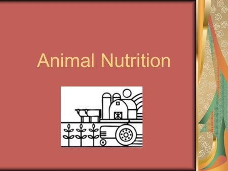 Animal Nutrition.