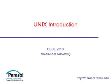 UNIX Introduction CSCE 221H Texas A&M University.