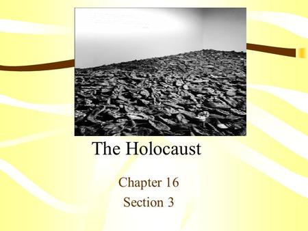 The Holocaust Chapter 16 Section 3.