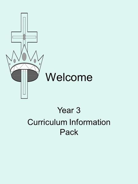 Welcome Year 3 Curriculum Information Pack. Curriculum Map RE School Mission Statement study Aspects of Revelation, The Church, Celebration and Life in.