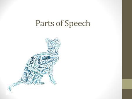 Parts of Speech.
