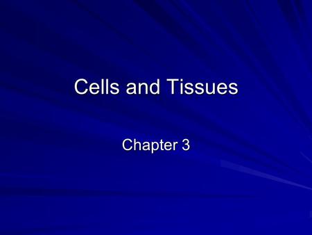 Cells and Tissues Chapter 3. Cells Cells are the smallest living thing.