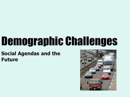 Demographic Challenges Social Agendas and the Future.