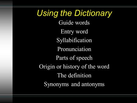 Origin or history of the word