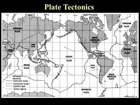 Plate Tectonics. Earth’s Interior lithosphere Earth ’ s thinnest layer Earth ’ s thinnest layer divided into about 30 huge, moving divided into about.