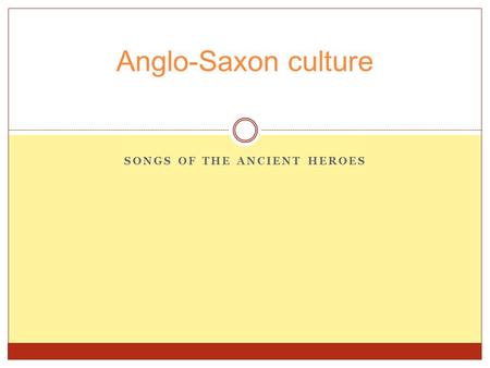 SONGS OF THE ANCIENT HEROES Anglo-Saxon culture. Great Britain: England is a part of Great Britain which also includes Ireland, Scotland, and Wales. Britain.