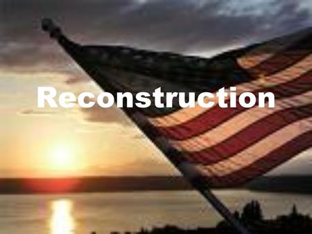 Reconstruction. The Civil War ended in 1865 followed by a period of gradually bringing Southern states back into the Union. This period is Reconstruction.