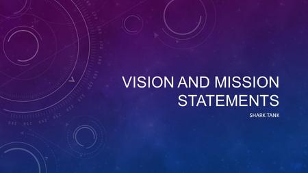 Vision and mission statements