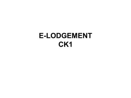 E-LODGEMENT CK1. Before lodgement can proceed, please make sure that the R100 was deposited using your Customer Code as reference.