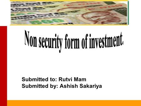 New Issue Market Submitted to: Rutvi Mam Submitted by: Ashish Sakariya.
