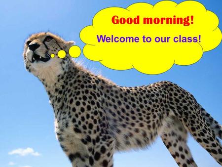 Good morning! Welcome to our class!.