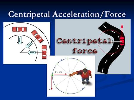Centripetal Acceleration/Force. Centripetal Force/Acceleration Definition Centripetal force: Centripetal force: Any force that causes curved path motion.