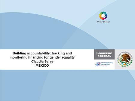 Building accountability: tracking and monitoring financing for gender equality Claudia Salas MEXICO.