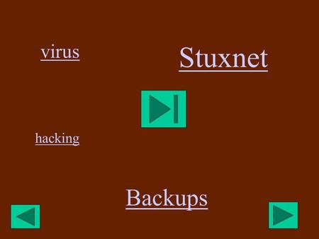 Virus hacking Stuxnet Backups. Computer SecurityComputer Security Catch it, kill it, bin it.