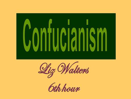 Confucianism was started in China around the time of 500 B.C. Being thought of as more of a philosophy than a religion Confucianism has influenced many.
