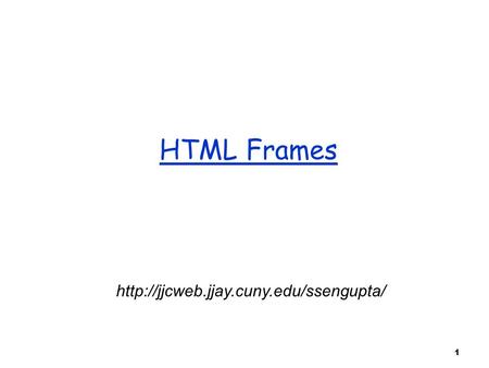 1 HTML Frames